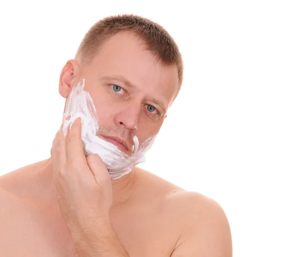 The man to have a shave Stock Photo