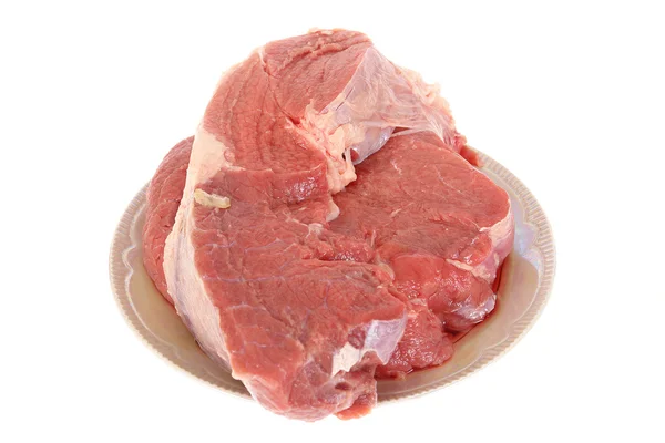 皿の上の肉 — ストック写真