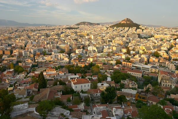 Panoramic Aerial View Athens Acropolis —  Fotos de Stock