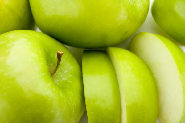 Green Apples White Background — Stock Photo, Image