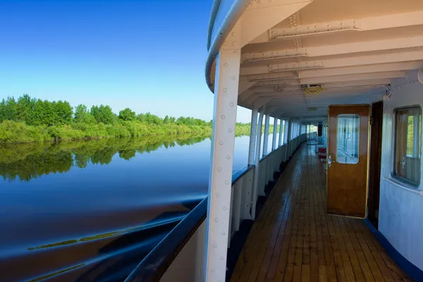 View Window Ferry Boat River — Foto de Stock