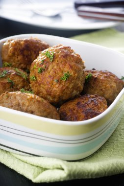 Fried meatballs clipart