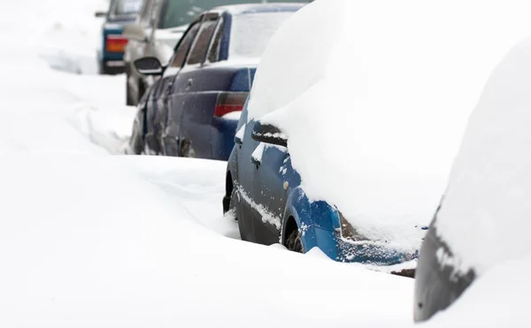 stock image Cars in winter