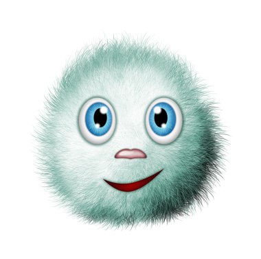 Fluffy, funny creature clipart