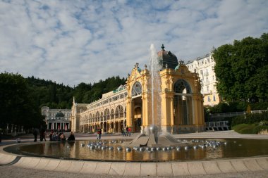 Fountain and Colonnade in Marienbad clipart