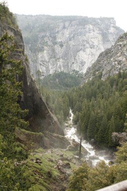 Bridal Veil fall at yosemite clipart