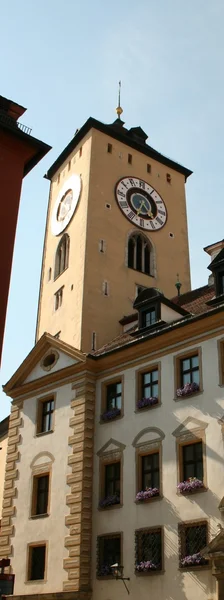 Regensburg, Wieża zegarowa — Zdjęcie stockowe