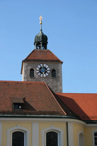 Klok op de tower.regensburg - Duitsland — Stockfoto