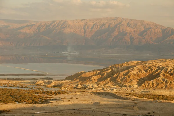 Západ slunce na Mrtvé moře — Stock fotografie