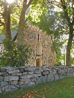 Old church in Nague island clipart