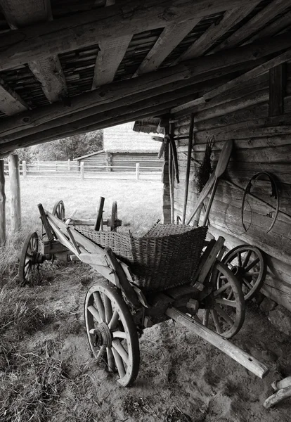 Old Wagon Wooden Cart — 스톡 사진