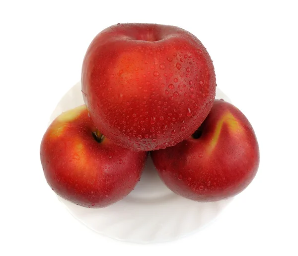 Rote Äpfel, isoliert — Stockfoto