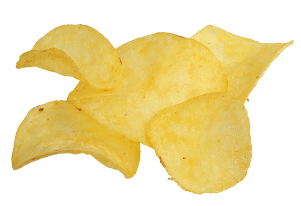 Chips på en vit bakgrund — Stockfoto