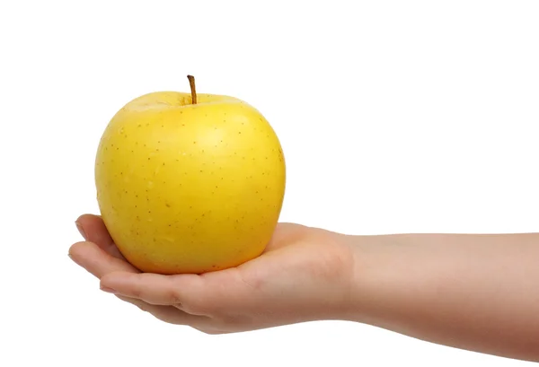 Gele apple aan kant — Stockfoto