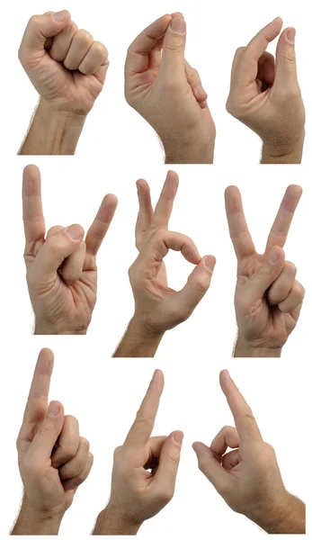 Набор жестов — стоковое фото