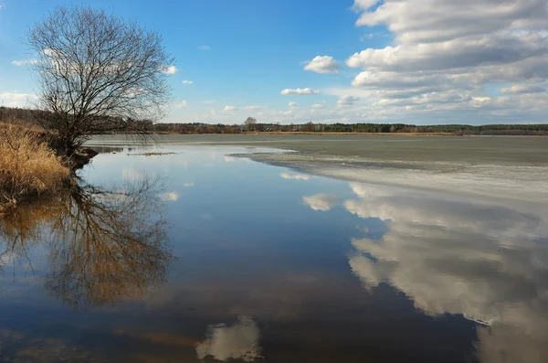 Mart ayında göl — Stok fotoğraf
