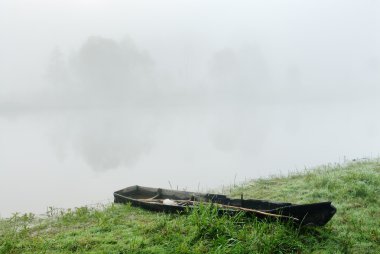 Morning river mist clipart