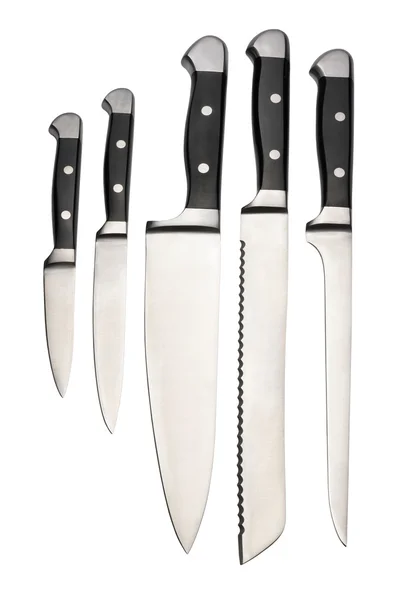 Set di coltelli da cucina — Foto Stock