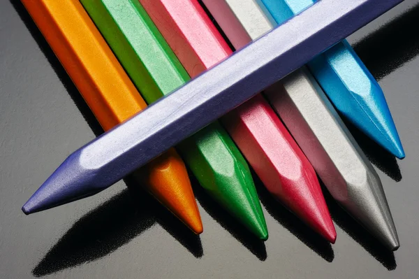 Pearl wax crayons. — Stock Photo, Image