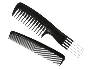 hair comb isolated on white  clipart