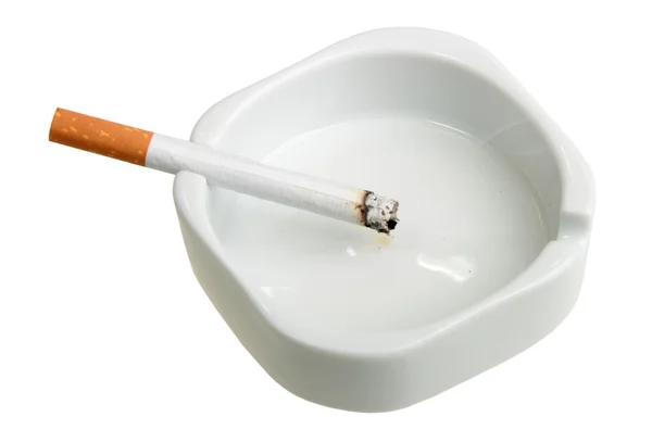 White Cigarette Ashtray — Foto Stock