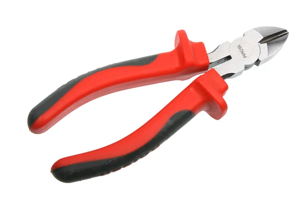 Red Black Pliers Isolated White Background — Stock Photo, Image