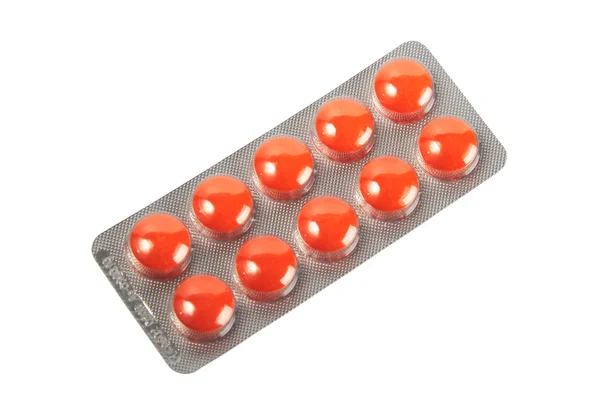 Pillole Sfondo Bianco — Foto Stock