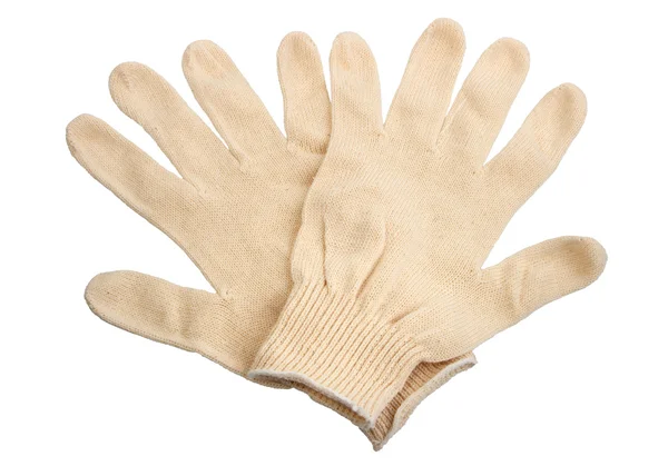 Paar Handschoenen Geïsoleerd Wit — Stockfoto