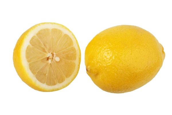 Two Lemon Isolated White Background — 스톡 사진