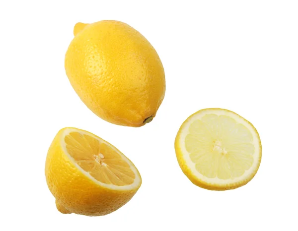 Zitrone Auf Weißem Hintergrund — Stockfoto