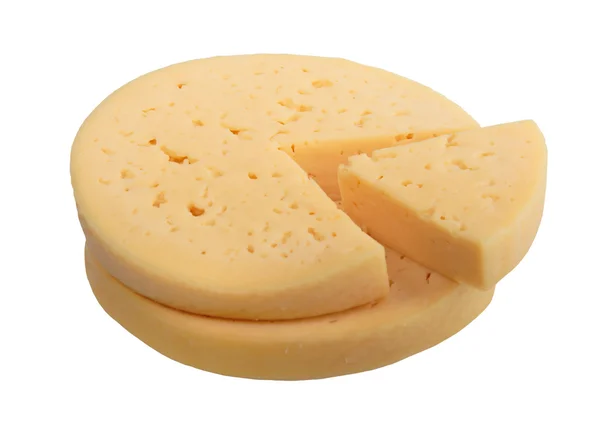 Sýr Izolované Bílém Pozadí — Stock fotografie