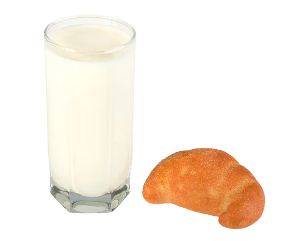 Milk Glass Cookies White Background — Stock Fotó