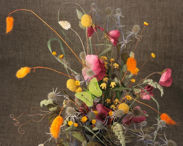 Bouquet Flowers Dried Herbs — Fotografia de Stock