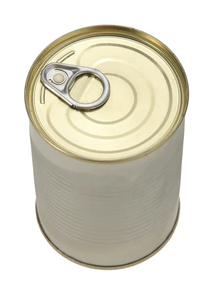 Can Canned White Background — Zdjęcie stockowe