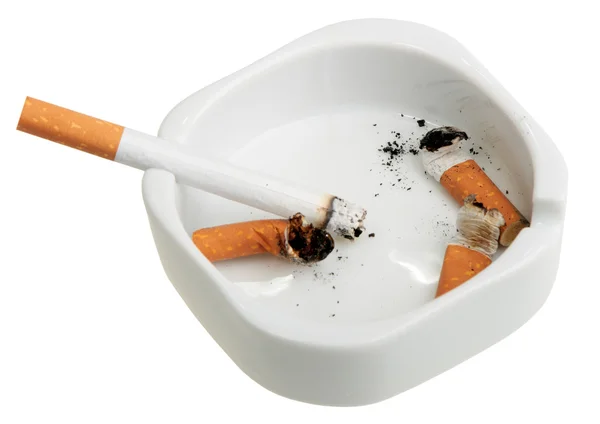Τσιγάρο Που Απομονώνεται Λευκό — Φωτογραφία Αρχείου