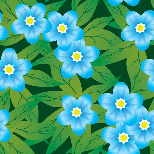 Beautiful Flowers Seamless Pattern Vector Illustration — Stok Vektör