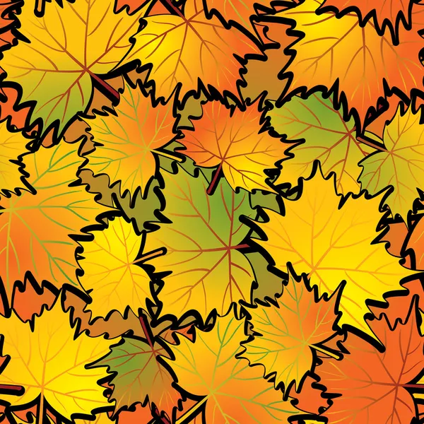 Осенний Бесшовный Рисунок Кленовыми Листьями — стоковый вектор