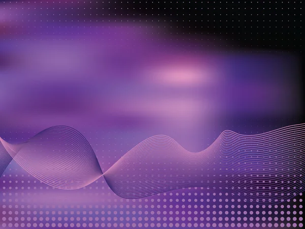 Futuristic Technology Wave Background Design Lights Dots Vector — Vettoriale Stock