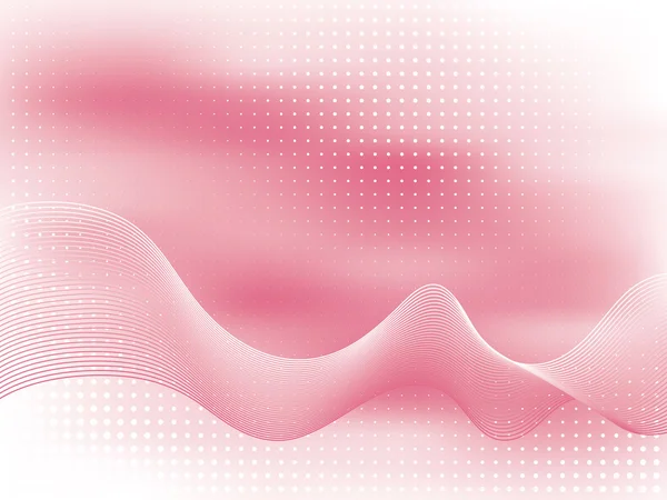 Рожевий Абстрактний Фон Хвилями Крапками — стоковий вектор