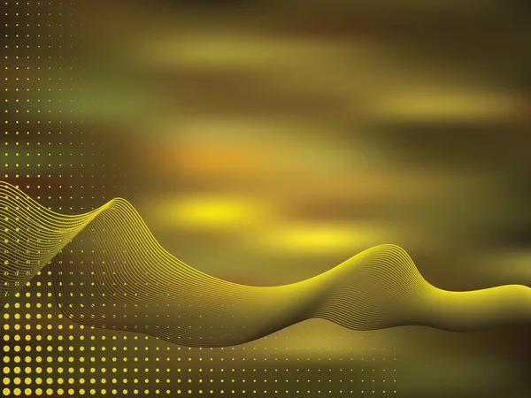 Vector Yellow Abstract Background Waves Smoke Effect — Stok Vektör