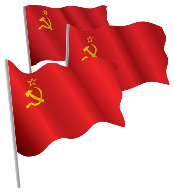 USSR 3d flag. clipart