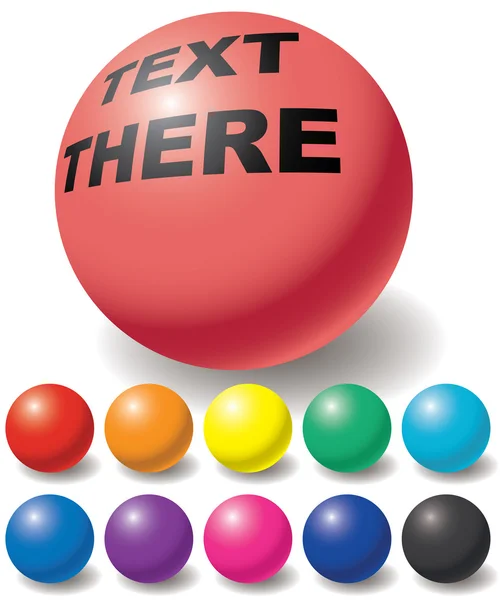 Ensemble de boules de couleur libres . — Image vectorielle