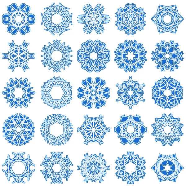 Набір з 25 шестипроменевих кристалічних градієнтів sn — стоковий вектор