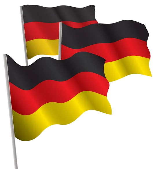 stock vector Germany 3d flag.