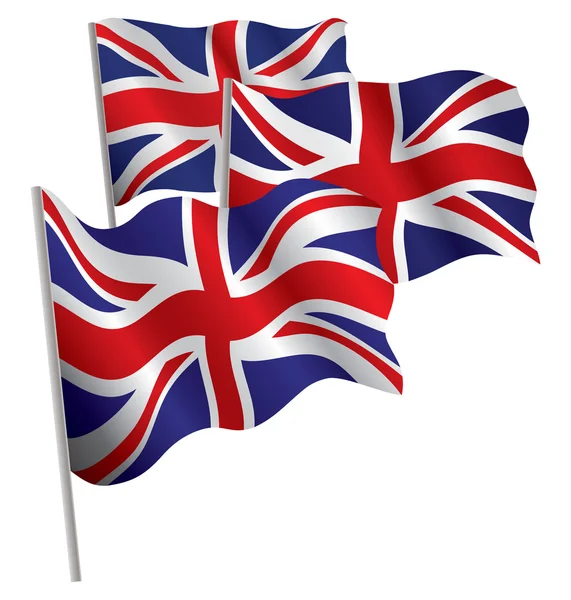 stock vector United Kingdom 3d flag.