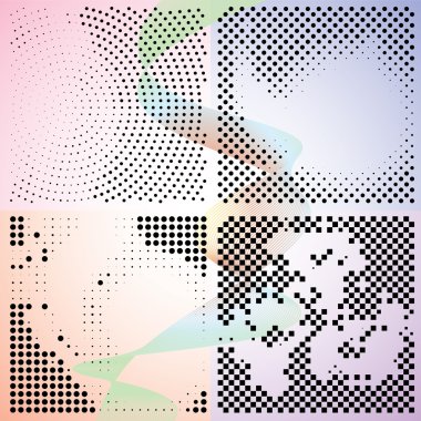 Set of abstract elegance gradient backgr clipart