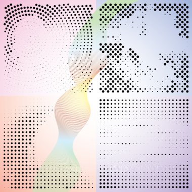 Set of abstract elegance gradient backgr clipart