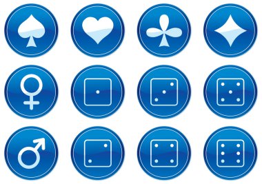 Games icons set. clipart