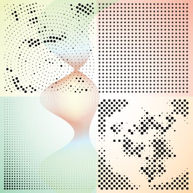 Set of abstract elegance gradient backgr clipart