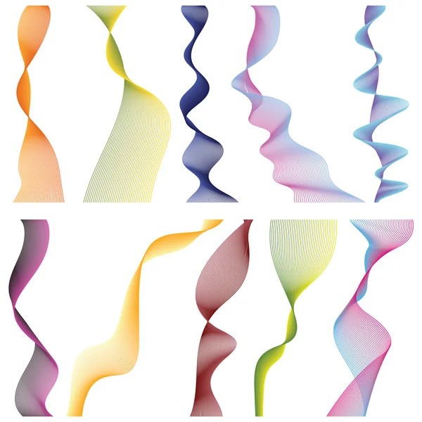 Set of linear banners for your design on — Stock Vector